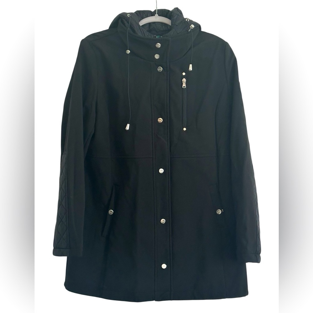 Lauren Ralph Lauren Black Women's Hooded Jacket Size Large, Excellent Condition